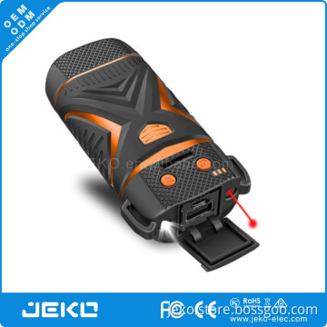 Multifunciton outdoors waterproof powerbank with laser pointer & LED torch light